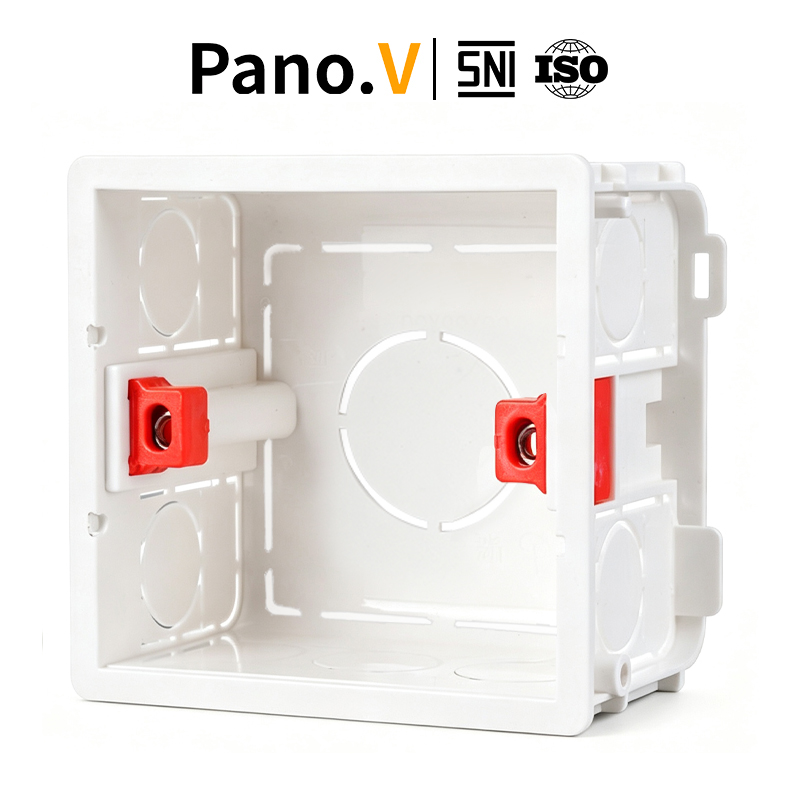 PanoV 10011-1 Adjustable Mounting Box for 86 mm Type Switch Socket White Wiring Back Box Internal - Inbow Dus